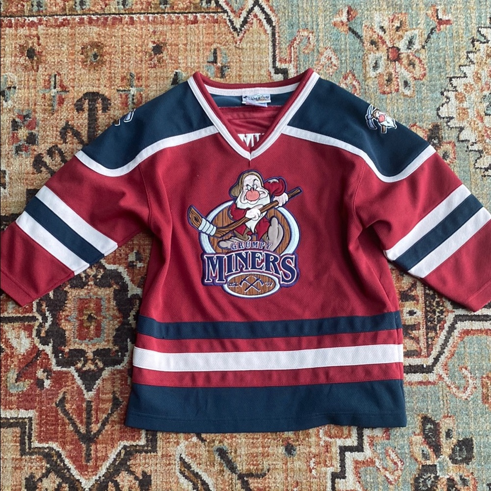Vintage kid Disney Grumpy Miners Jersey